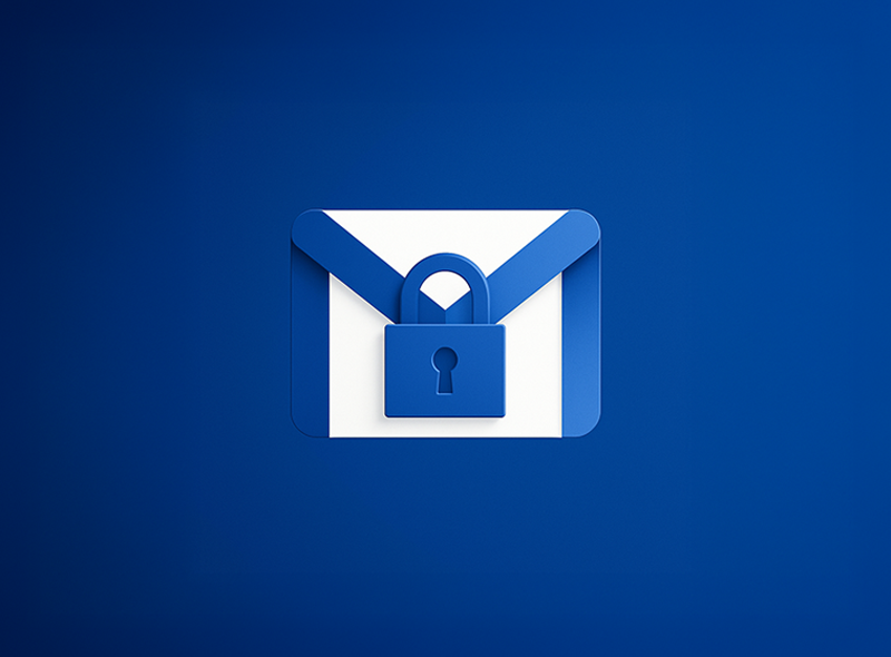 Geschützte E-Mail durch Schloss-Symbol