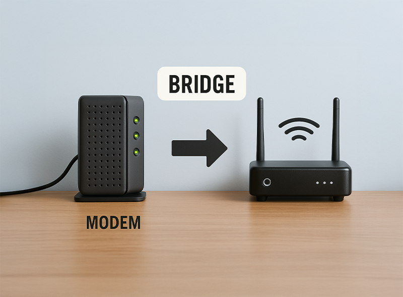 Visualisierung des Bridge-Modus