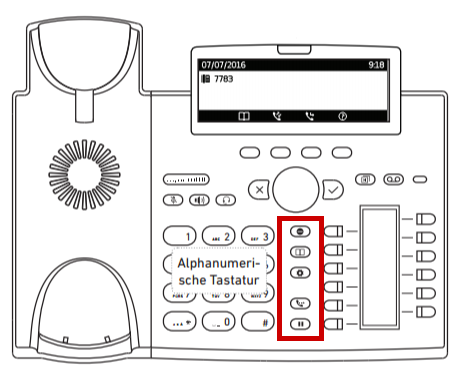 snom d385 zusatztasten