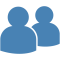 Icon mit zwei Figuren für Support