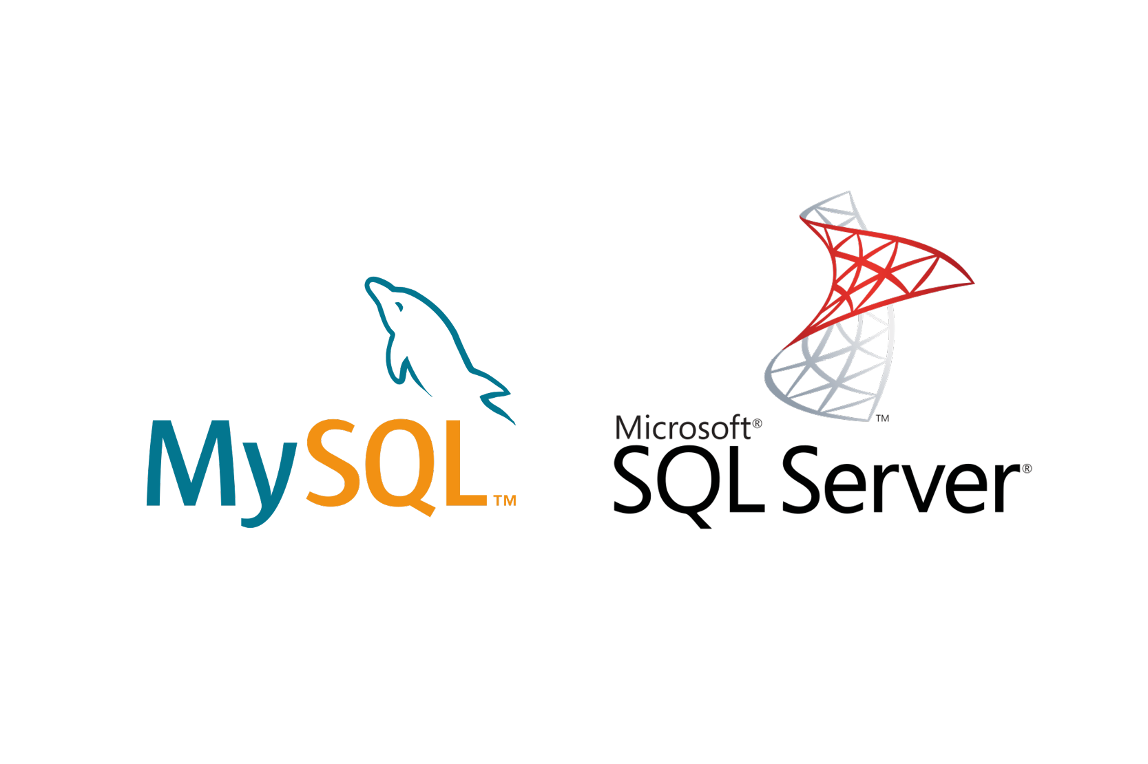 MySQL und Microsoft SQL Logo